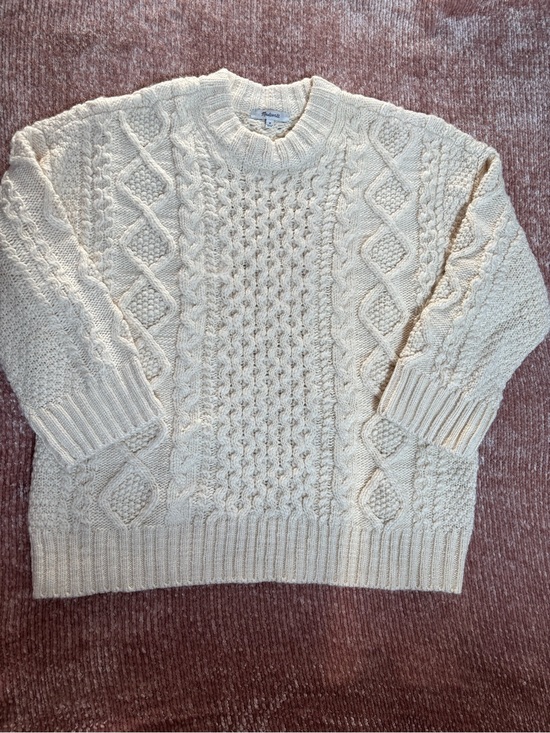 Madewell Sweaters - Madewell Cream Cable Knit Sweater